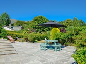 Large garden, patio area in a picturesque setting | Rotherwood, Portinscale, near Keswick