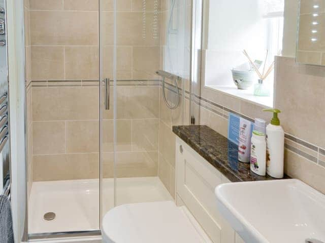 Light and airy shower room | Greenyard Cottage, Longhorsley, near Morpeth