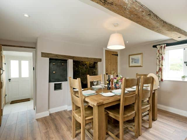 Characterful dining room with beams | Sunnyside, Ludham, near Wroxham