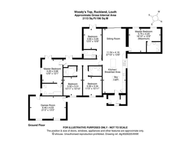 Floor plan of property | Woody&rsquo;s Top, Ruckland, near Louth