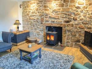 Warm and cosy living room with wood burning stove | Wallace House, Dornoch, near Tain