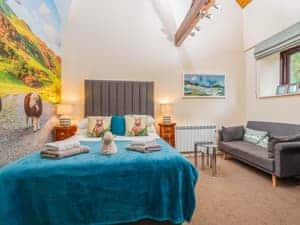 Herdwick sheep watch over you as you sleep in The Stable Nest apartment Bowness on Windermere | The Stable Nest - The Stables Apartments, Bowness on Windermere