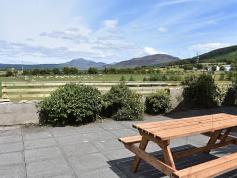 Relaxing sitting-out-area with superb views | Tigh-na-Drisean, Shiskine, near Blackwaterfoot, Isle of Arran