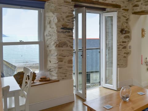 Living room/dining room with sea views | Seacharm, Gorran Haven