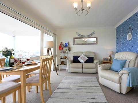 Beautiful large windows afford fine views from the living area | Dual View - Linden Court, Brixham