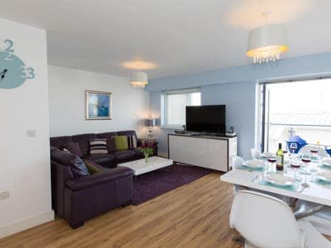 Open plan living space | Beach View - Ocean 1 Apartments, Newquay