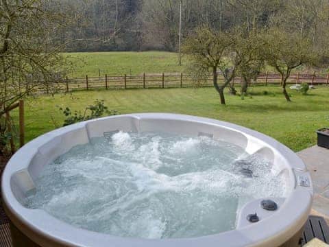 Hot tub with wonderful views | The Granary, Lurley, near Tiverton 