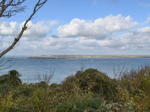 Wonderful sea views across the Solent towards Hurst Point | Solent Point - Solent View & Brambles Cottage, Freshwater