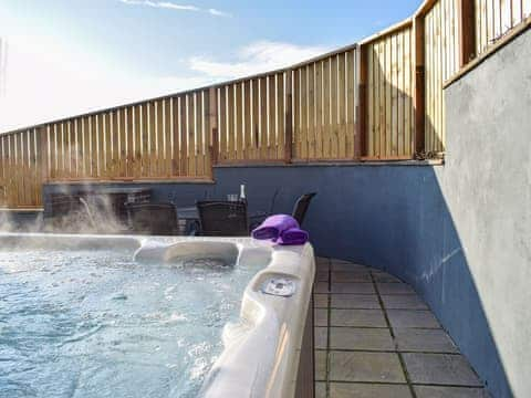 Luxurious hot tub | Stabl - Bwlch Y Person Barns, Dihewyd, near Aberaeron