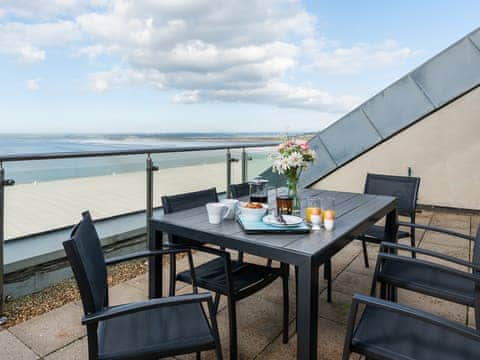 Wonderful sea views from the balcony | Sand Dunes - Nassau Court, Westward Ho!