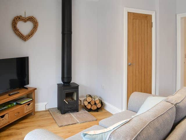 Cosy living space with wood burner | Cuddy&rsquo;s Rest, Belford, near Bamburgh