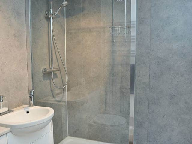 Modern shower room with walk-in shower | Number Two The Neuk, Belford, near Bamburgh