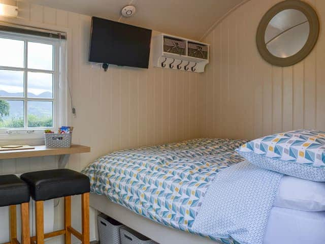 Cosy double bed | Skiddaw - Lake View Shepherds Huts, Millbeck, near Keswick