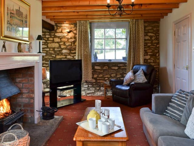 Comfortable living room with open fire | Chapel Lodge - Sands Farm Cottages, Wilton near Pickering