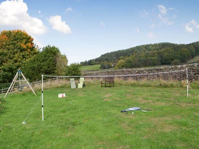 Outdoor play area | Water Bailiffs Lodge - Lumsdale Cottages, Lumsdale, Tansley Wood, near Matlock