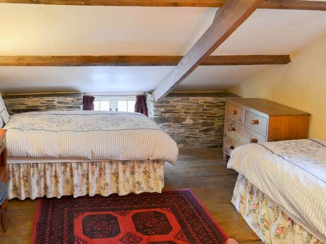 Lovely twin bedded room | Downhouse - Downhouse Cottages, Trebarwith, near Delabole