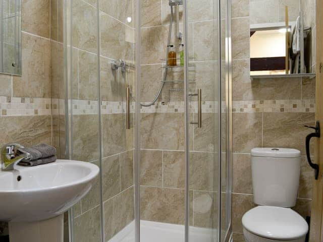 Tiled shower room | Barn Owl Bothy - Wallace Lane Farm Cottages, Brocklebank, near Caldbeck and Uldale