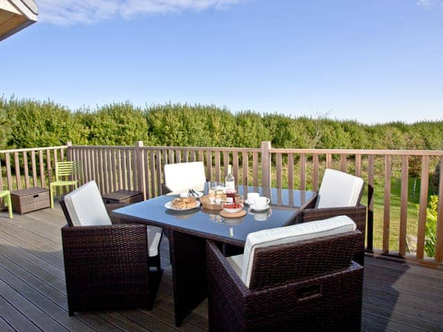 Sitting-out-area | Una Aurum 56 - St Ives Resort, Carbis Bay, near St Ives