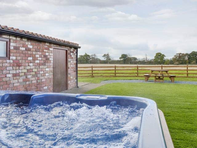 Lovely rural views over the garden and beyond | Barley Edge - Brockholme Barns, Hornsea