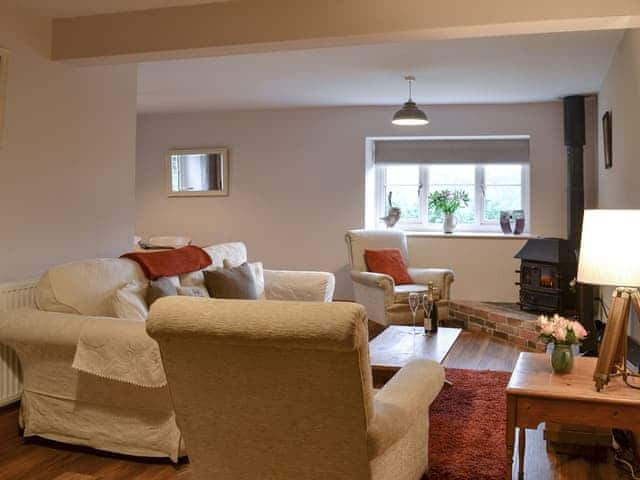 Living room with wood burner | Little WarhamLittle Warham Cottage, Beaford, near Torrington