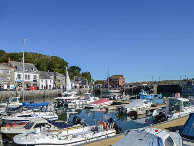 The bustling harbour at Padstow