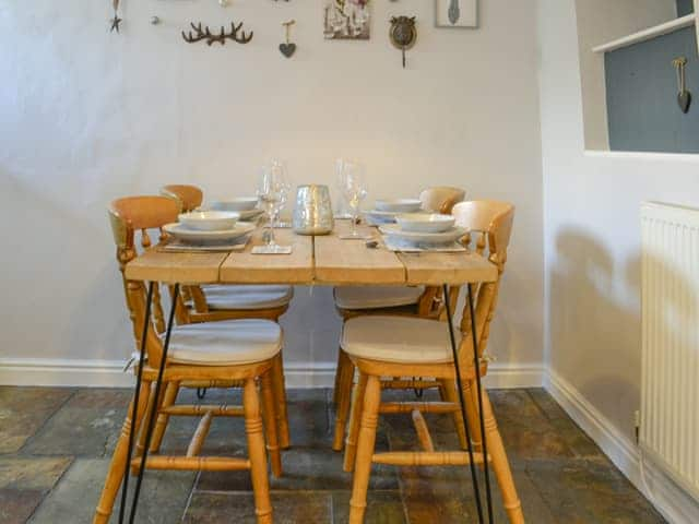  Lovely dining area adjacent to the living room | Thorpe Cottage, Masham