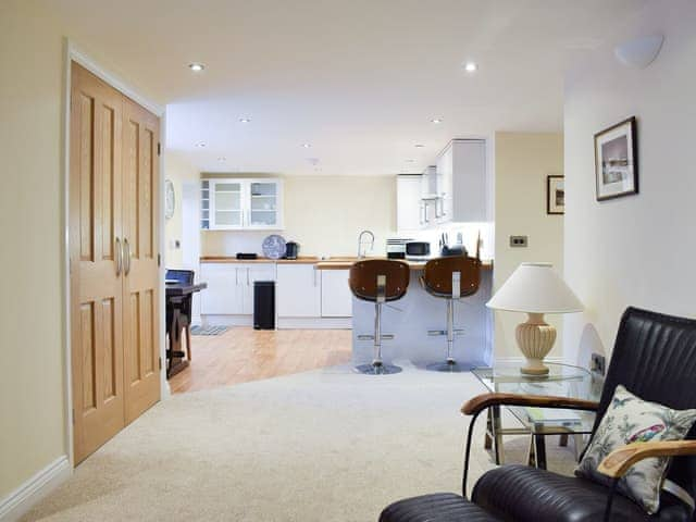 View through to the dining and kitchen areas from the living room | The Hideaway, Sleights, near Whitby