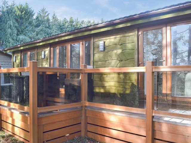 Lovely part-glazed veranda | Oak Lodge, Clatworthy, near Williton