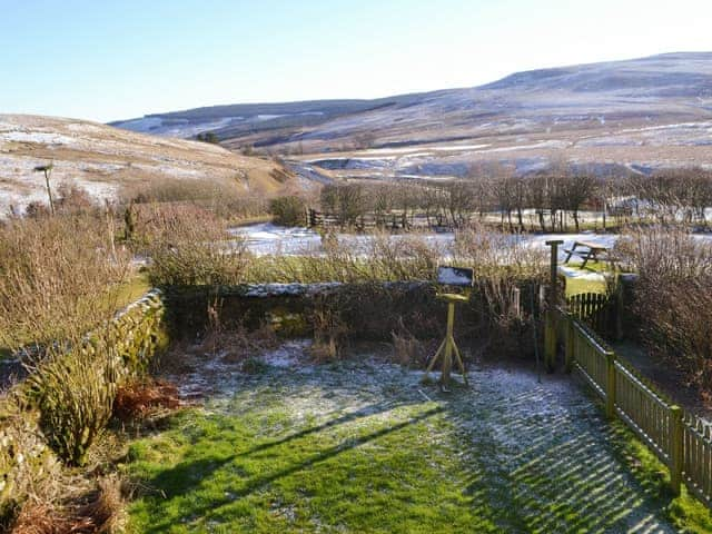 A wintery view from upstairs | Birch Cottage - Whitelee Farm, Bryness, near Otterburn