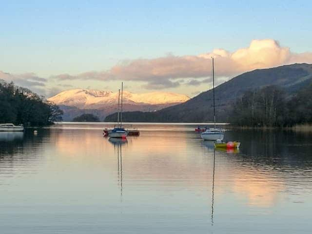 The view from Lake Bank Jetty, 300m from the property | Lake Bank Lodge, Water Yeat, near Coniston