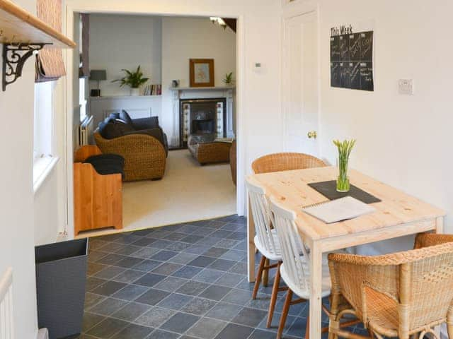 Charming dining area adjacent to the living room | Beachcomber Cottage, Newbiggin-by-the-Sea, near Morpeth