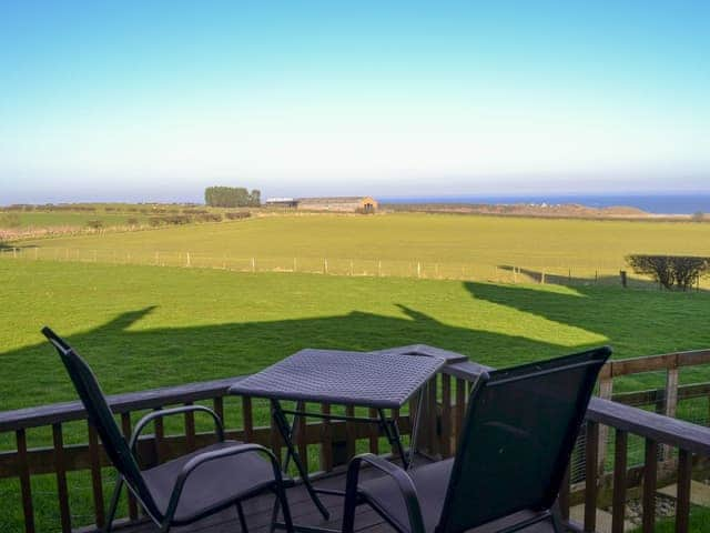 Decking with fantastic sea views | Brackenrigg, Embleton near Craster