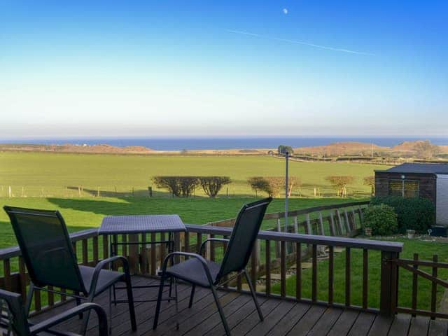 Sitting out area with wonderful views | Brackenrigg, Embleton near Craster