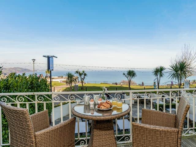 Relaxing balcony with delightful sea views | The Downs, Torquay