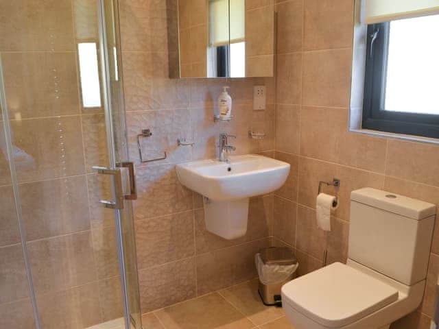 Shower room | Juniper Lodge - Otterburn Hall Lodges, Otterburn, near Bellingham