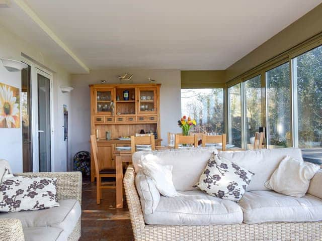 Light and airy sitting area | Sea View Lodge, Rousdon, near Lyme Regis