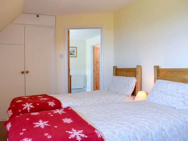 Twin bedroom | Sea View Lodge, Rousdon, near Lyme Regis