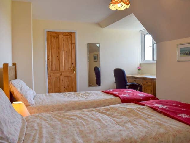 Twin bedroom | Sea View Lodge, Rousdon, near Lyme Regis