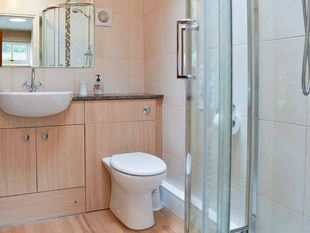 Convenient shower room with cubicle | The Farriers - The Abbey Coach House, St. Mary&rsquo;s Park, Windermere