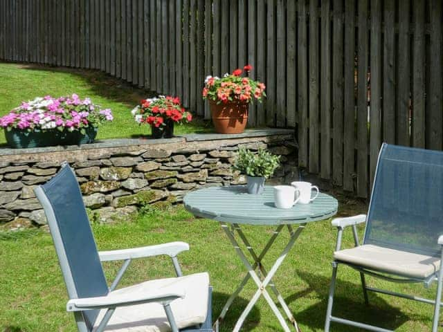 Lovely sunny garden in which to relax and unwind | The Farriers - The Abbey Coach House, St. Mary&rsquo;s Park, Windermere