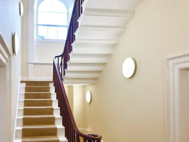 Main stairway to the apartments | Carr View Hall Apartment 3, Sleights, near Whitby