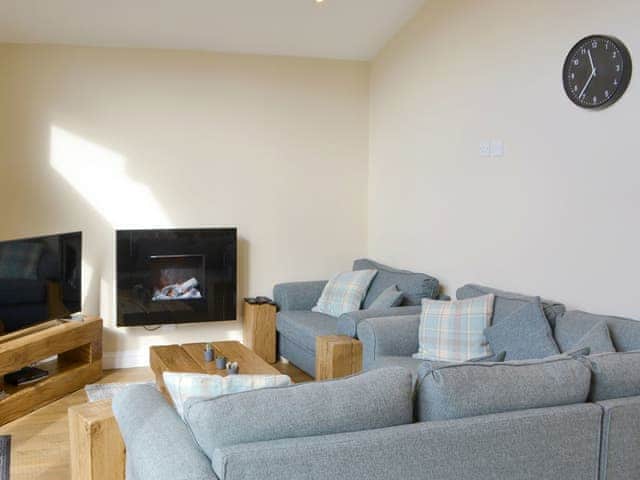 Stylish living area | Juniper Lodge - Otterburn Hall Lodges, Otterburn, near Bellingham
