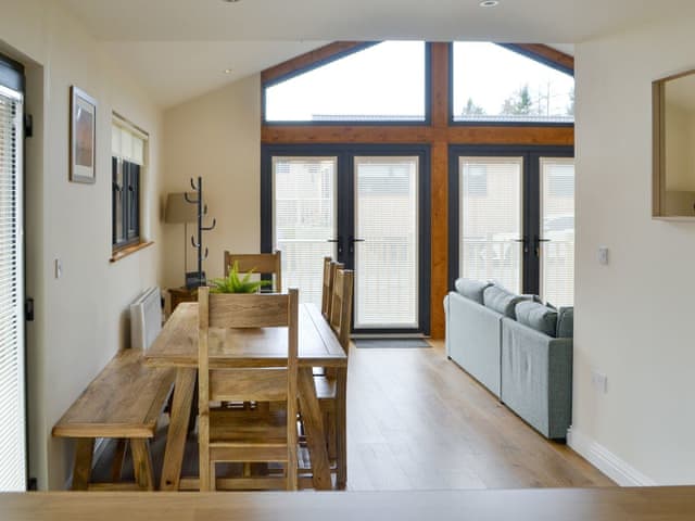 Light and airy open-plan living space | Juniper Lodge - Otterburn Hall Lodges, Otterburn, near Bellingham