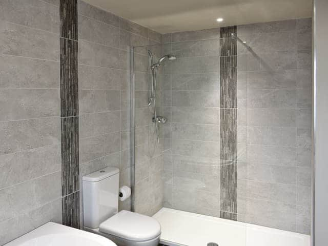 Family bathroom with large shower cubicle | New House, Windermere