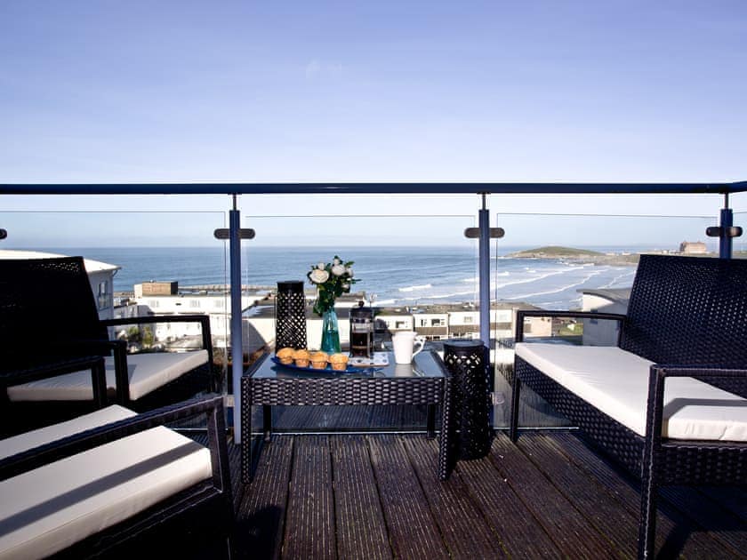 Balcony | 42 Ocean 1 - Ocean 1 Apartments, Newquay