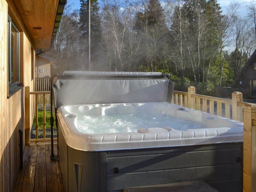 Luxurious hot tub | Juniper Lodge - Otterburn Hall Lodges, Otterburn, near Bellingham