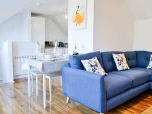 Spacious open plan living area in a delightful apartment | 3 Old Posting Stables, Gatehouse of Fleet, near Kirkcudbright