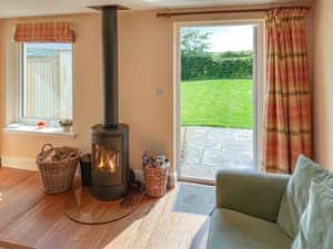 Spacious living room with cosy wood burner | The Annex At Fernyrig, Coldstream