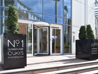 Inviting main entrance | Gunwharf Quays Apartments - No.1 The One Bedroom Balcony View ’B’ - Gunwharf Quays Apartments , Gunwharf Quays, near Portsmouth