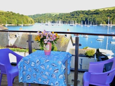 Enjoy the view from the balcony | Polbathic, Fowey
